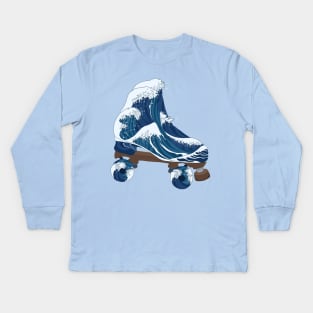 The Great Wave Skate Kids Long Sleeve T-Shirt
